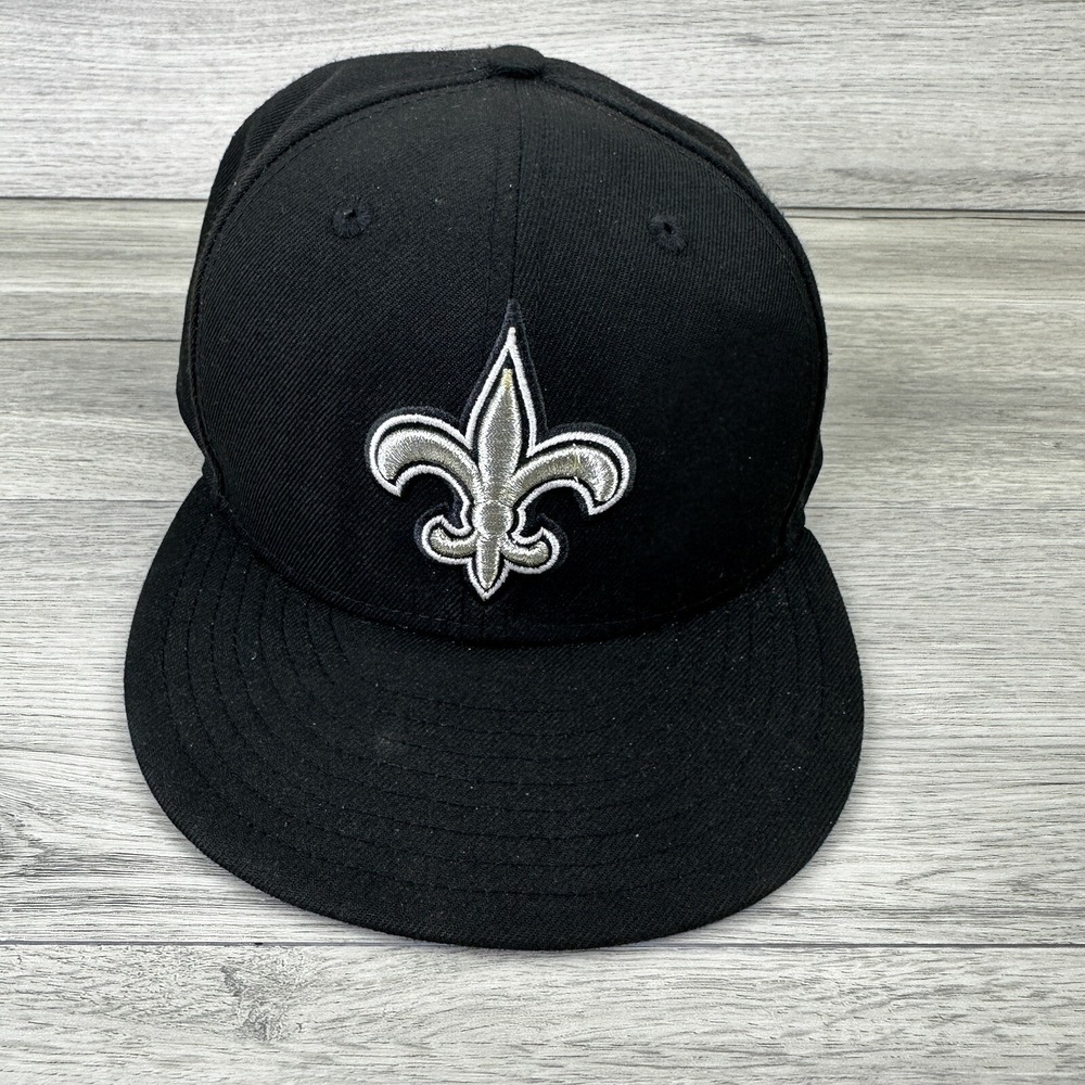 new orleans saints new era 59fifty hat Black Cap 7 1/2*